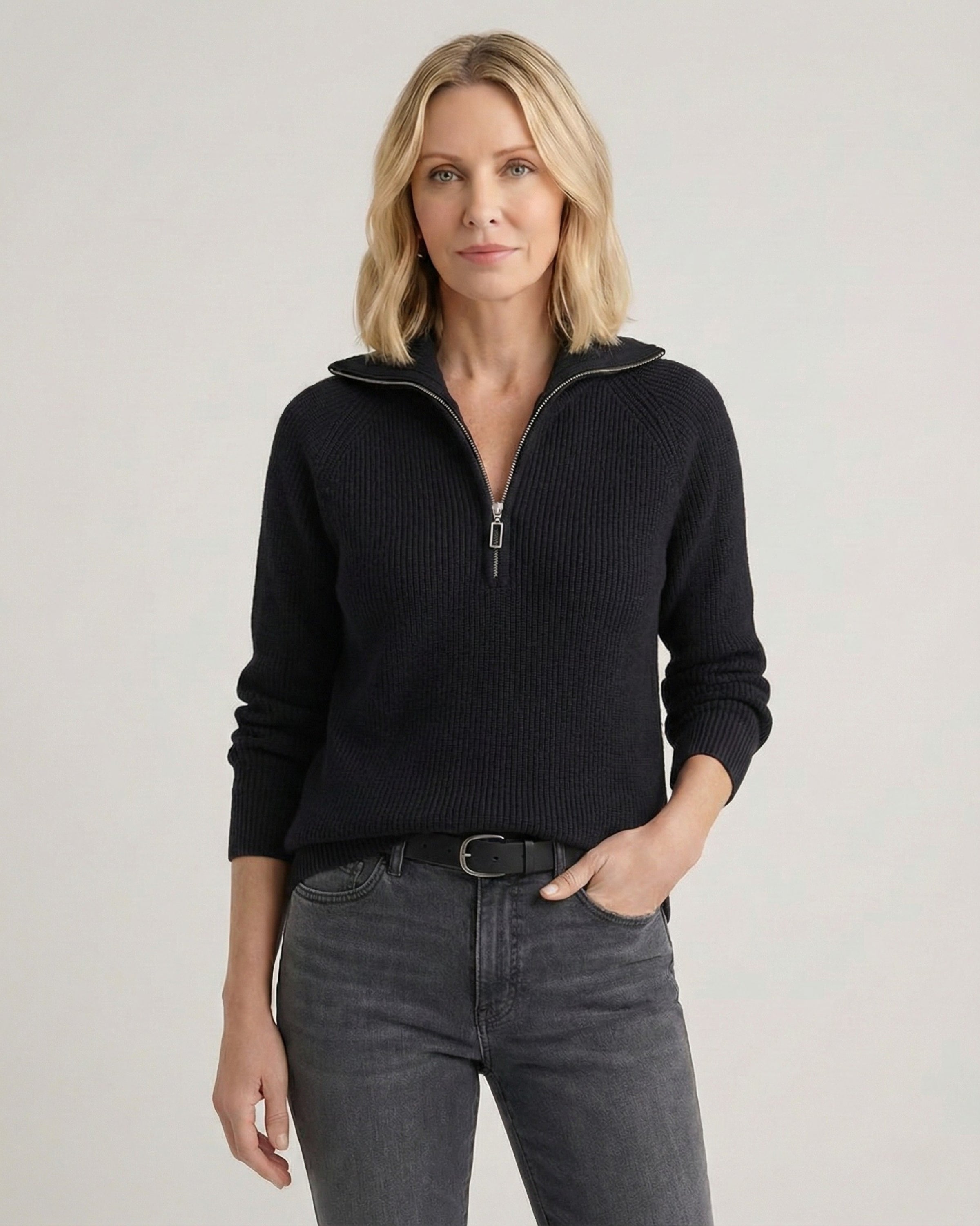 VIOLET - CASUAL LONG SLEEVE KNIT SWEATER