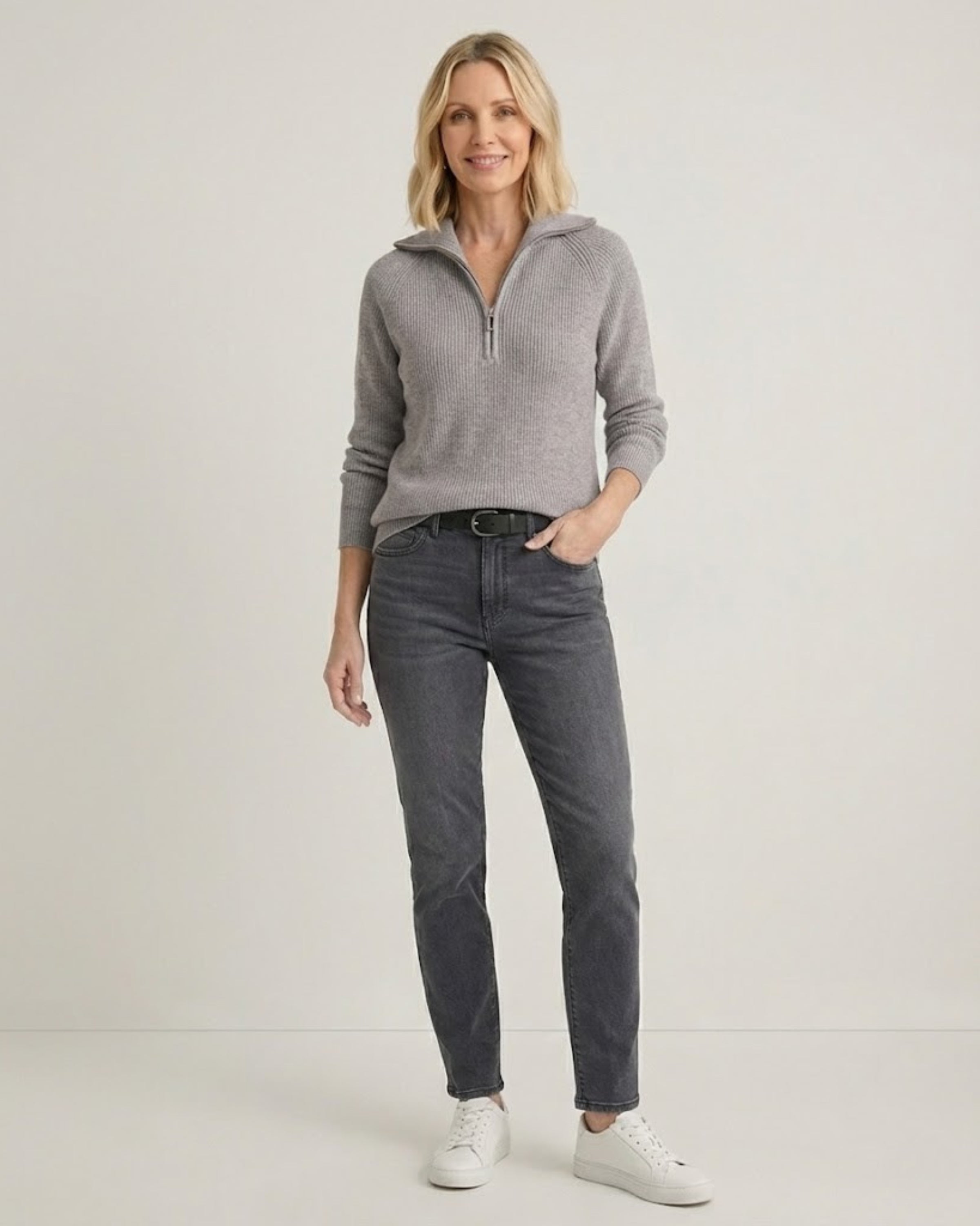 VIOLET - CASUAL LONG SLEEVE KNIT SWEATER