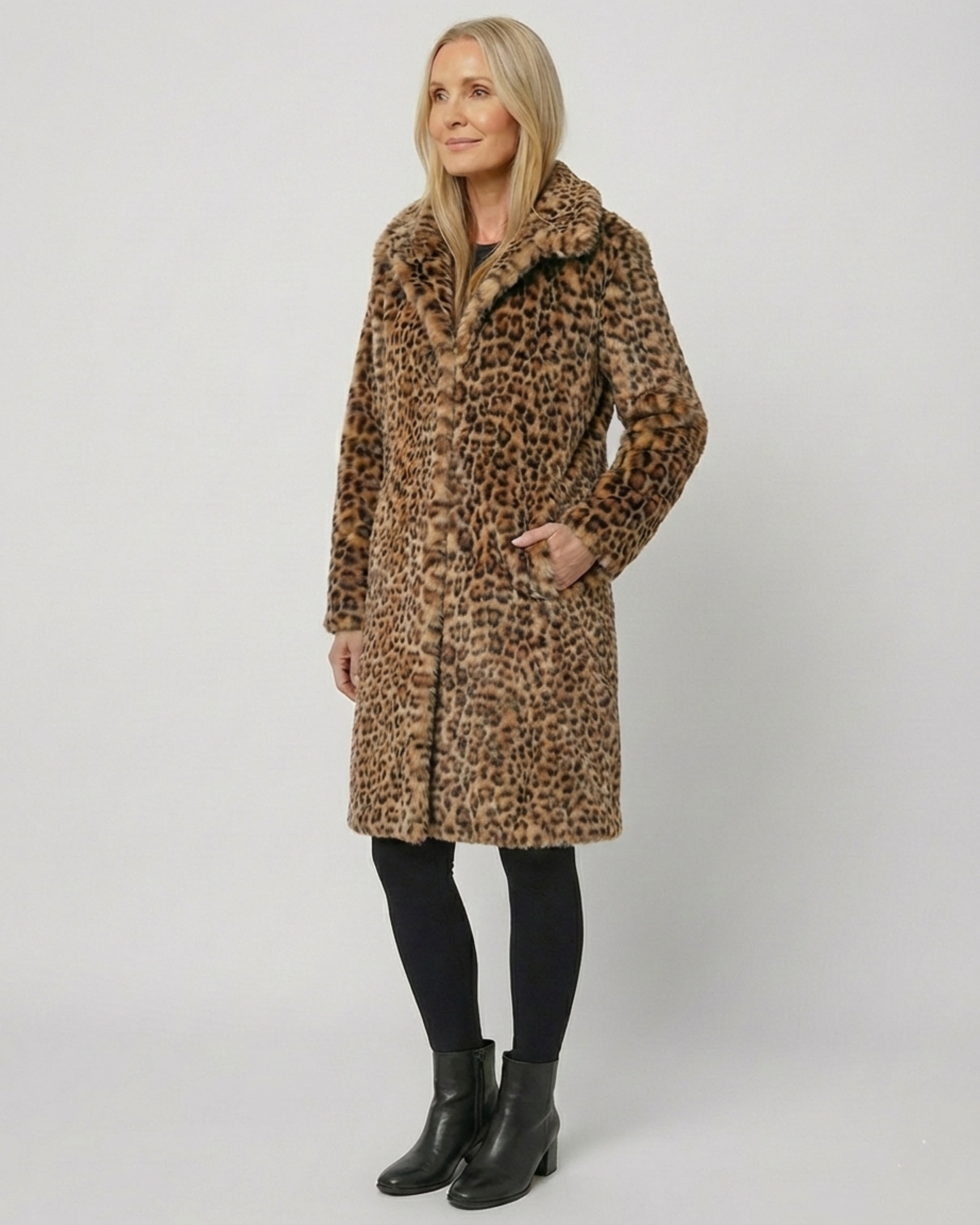 LEIA - Leopard Long Soft Jacket
