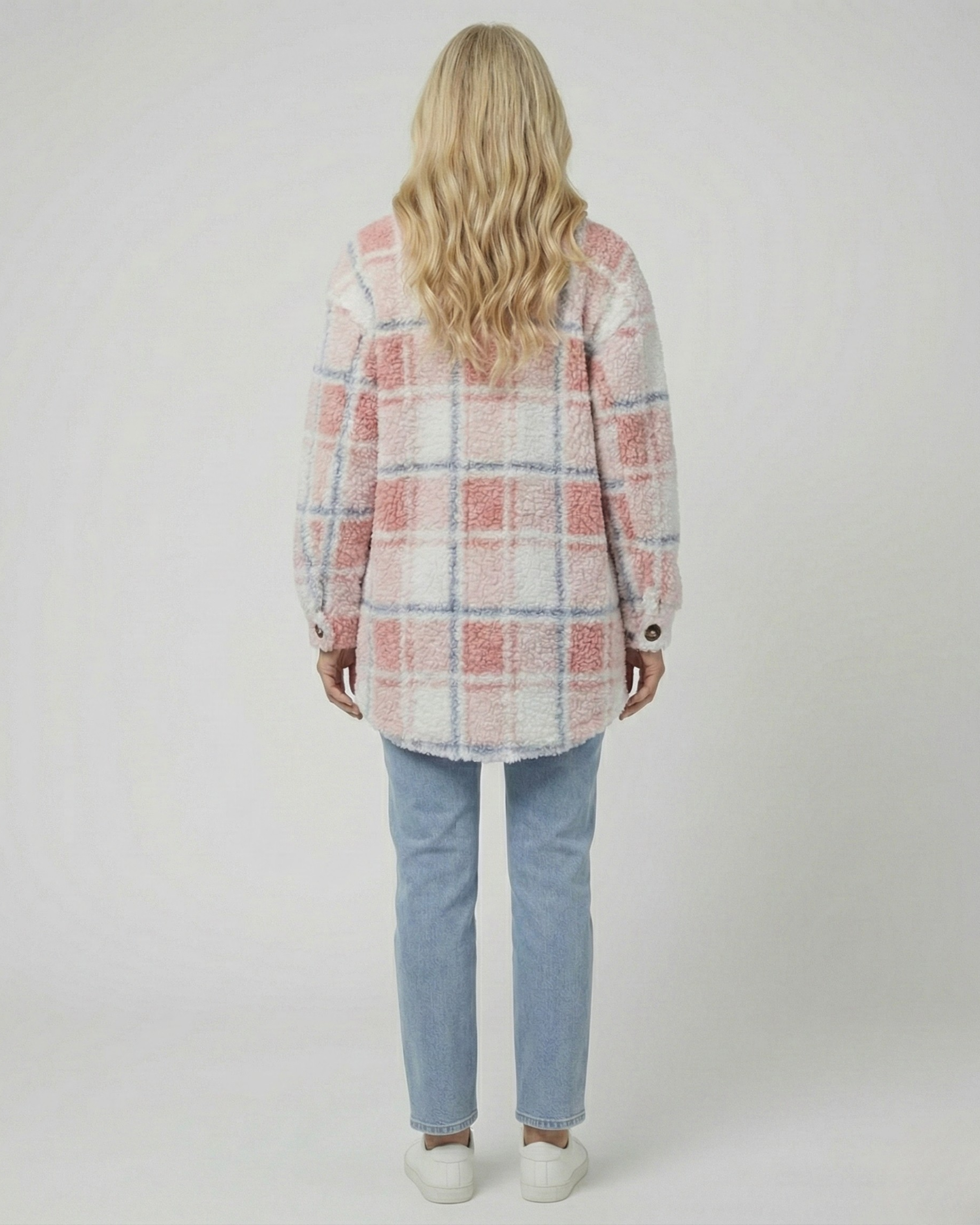 ELINARA - Polar Fleece Plaid Jacket