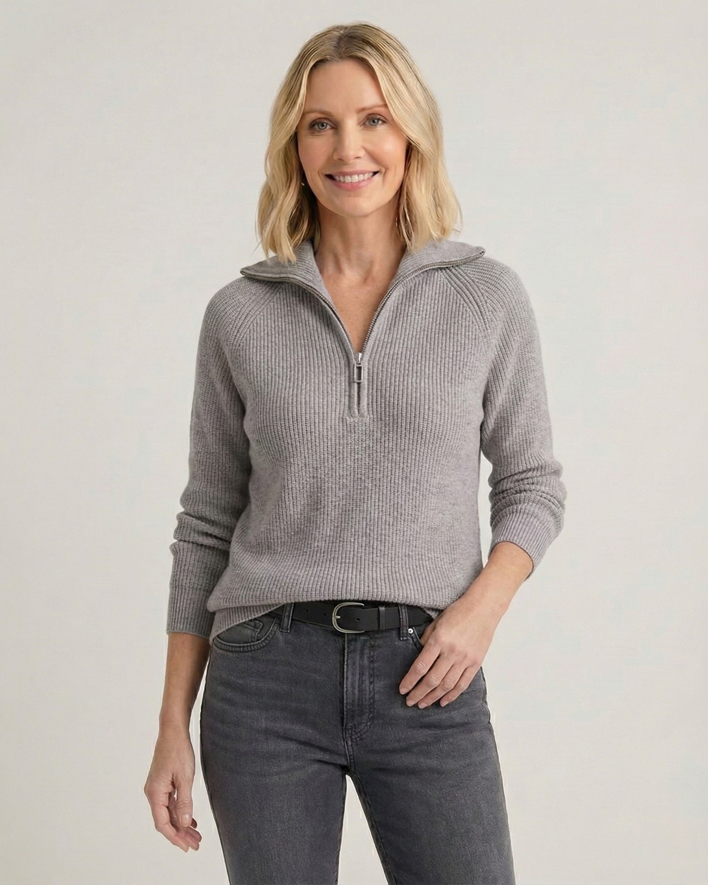 VIOLET - CASUAL LONG SLEEVE KNIT SWEATER