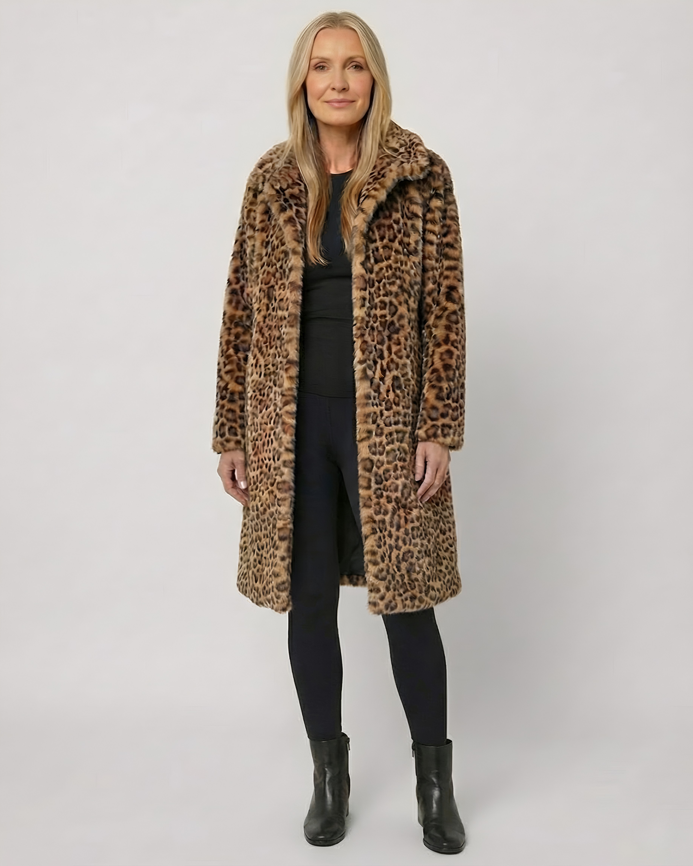 LEIA - Leopard Long Soft Jacket