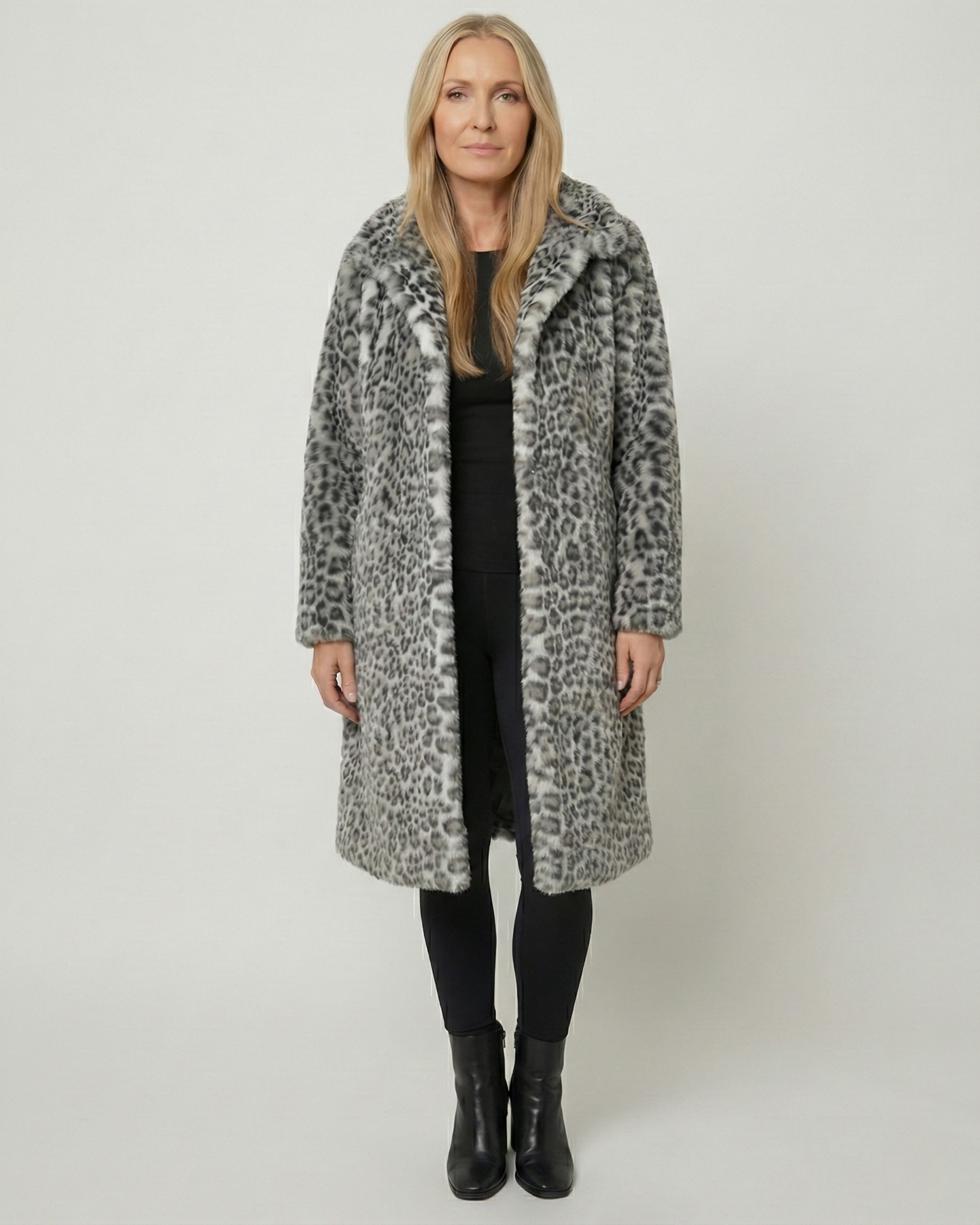 LEIA - Leopard Long Soft Jacket